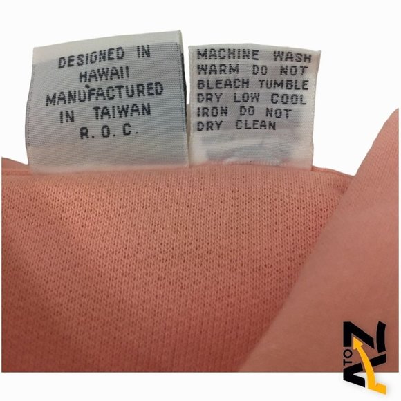 Sea Waves Polo Golf Shirt Size M Pink Short Sleeves Hawaii Collared Pullover - Picture 9 of 11